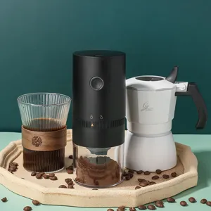 Electric coffee grinder USB rechargeable portable bean grinder adjustable coarseness coffee maker
