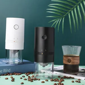 Electric coffee grinder portable USB rechargeable home bean mill adjustable coarseness