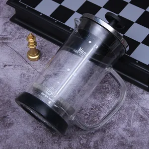 350ml Glazen French Press Koffiebereider Hittebestendige Theebereider met RVS Filter Stempel