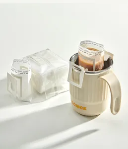 Tragbares Drip-Kaffee-Filterpapier und Handfilter-Becher-Set für einfaches Kaffeebrauen.