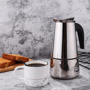 Edelstahl Mokka Kaffeekanne Italienische Espressokanne Haushalts Kaffeebereiter Werkzeug