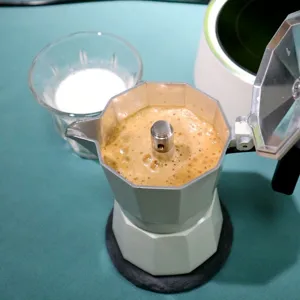 Dual valve moka pot espresso maker aluminum stove top coffee maker home kitchen appliance