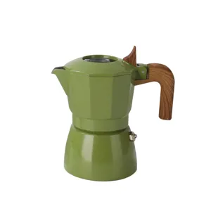 Retro Doppelventil Moka Pot Italienische Espresso Maschine Vintage Kaffeekanne Für Zuhause Outdoor