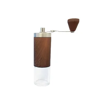 Manuelle Kaffeemühle Tragbare Holzmaserung Handkaffeemühle Edler Kaffeebohnenmühle Haushalt