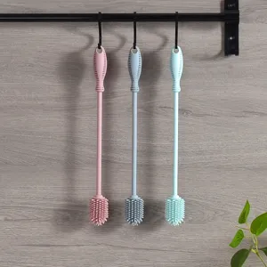 Silikon Baby Flaschenbuerste langer Griff Wasserbecher Reinigungsbuerseten 3er Set Hauptbild