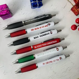 Christmas funny quote ballpoint pens 6-piece set novelty holiday gift stationery supplies