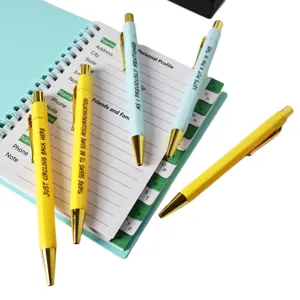5-teiliges lustiges Büro Spruch Kugelschreiber Set mit Notizbuch, kreatives Geschenk.