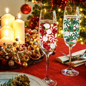 Christmas vase filler pearls, floating beads and candy decorations for holiday party table decor