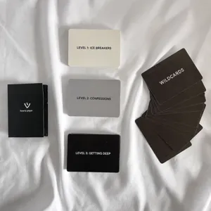 Deep conversation party card game interactive multi-level challenge cards for friends.