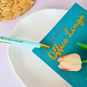 Lustiger Büro-Kugelschreiber mit Zitatkarten-Set, perfektes Neuheit-Schreibwarengeschenk.