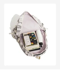 Grey camo backpack large capacity school bag multi-compartment travel daypack for student
