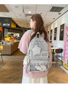 Japanischer Harajuku Sternen-Druck transparenter Schuler Rucksack grosse Kapazitat