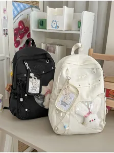 Süßer College-Stil transparenter Herz großer Kapazität Rucksack für Schüler Schultasche