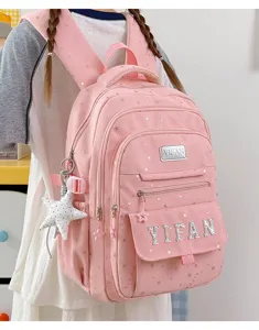 Japanischer Stil süßer Stern Print große Kapazität Schüler Schulrucksack für Mädchen