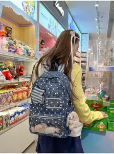 Japanischer Harajuku Sternenrucksack mit Sichtfenster fur Schueler und Studenten