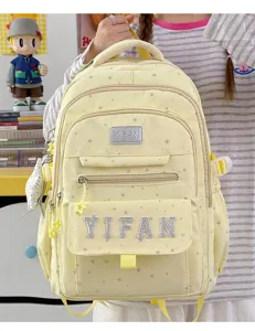Japanischer Stil süßer Sternenmuster Schüler Rucksack große Kapazität Schultasche für Alltag