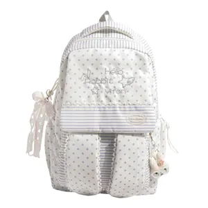 Sac à dos style Harajuku japonais mignon cartable rayé étoilé pour les étudiants