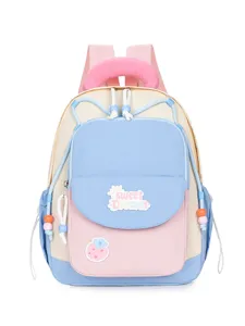 Cute color-block children school backpack stylish sweet backpack for girls outdoor daily use