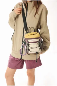 Outdoor sports casual multi-pocket contrast color backpack shoulder bag for daily commute.