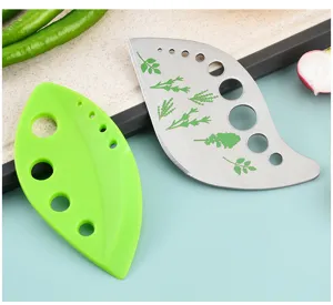 Stainless steel herb stripper 9 holes leaf stripper kitchen tool for fresh herbs greens