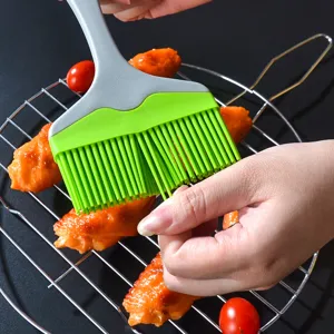 Amplio pincel de cocina de silicona para barbacoa, pincel de aceite resistente.