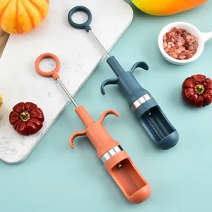 Dénoyauteur de Dattes Rouges Multifonctionnel Dénoyauteur de Cerises Extracteur de Noyau Presse à Main en Acier Inoxydable Outil de Fruit de Cuisine
