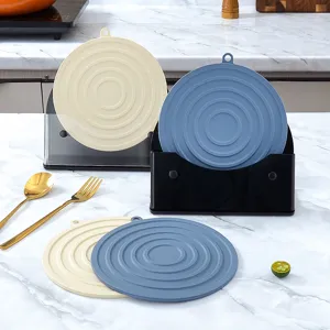 Tovaglietta Rotonda in Silicone Isolamento Termico Antiscivolo Sottopentola Resistente Al Calore per Tazza da Cucina