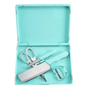 Outdoor multi-functional folding cutting board knife set plastic kitchen tool portable