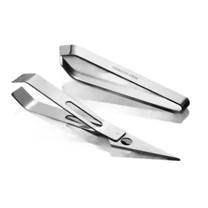 Stainless Steel Hair Plucking Tweezers Kitchen Tool Feather Removal Plucker 2Pcs