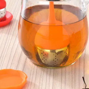 Infusore per tè in silicone acciaio inossidabile filtro foglie di tè creativo strumento
