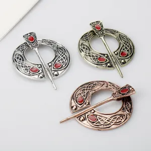 Vintage Viking Celtic Brooch Retro Cloak Pin Medieval Scandinavian Jewelry Metal Fashion Accessory