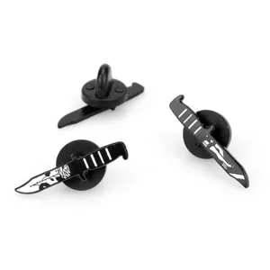 Dark style creative knife enamel pin set, cool gothic skull and rose lapel badge for backpack
