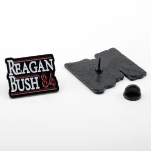 Reagan Bush 84 εκστρατεία μέταλλο πέτο καρφίτσα σήμα συλλεκτικό ρετρό μόδα αξεσουάρ λεπτομέρεια