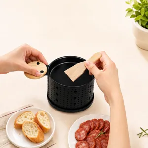 Mini kaas smelpan set met houten handvat en spatel antiaanbak raclette grill voor thuis