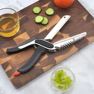 Multi-functional kitchen scissors vegetable cutter smart food cutter stainless steel tool