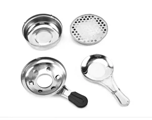 Ensemble d'accessoires de mini réchaud à alcool en acier inoxydable pour camping et thé en plein air.