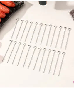 Edelstahl vertikale Grillspieße Set für Heißluftfritteuse und Haushaltsbackofen.