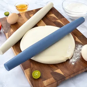 Mattarello in Silicone Antiderapante Per Impasto da Forno Pasticceria e Ravioli Strumenti da Cucina Mattarello Monopezzo Tinta Unita