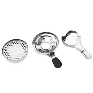 Accessoires de réchaud à alcool en acier inoxydable mini kit de pièces de thé utile.