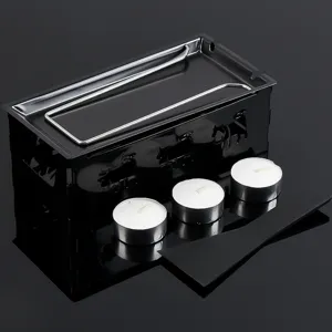 Stainless steel Swiss cheese melting stove mini raclette set with tealight candles for home use