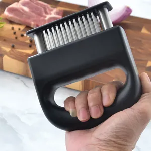 Stainless steel meat tenderizer tool with sharp blades for kitchen cooking steak steakhouse