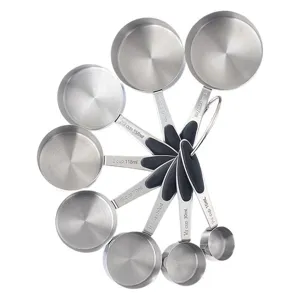 Set di misurini in acciaio inossidabile 8 pezzi strumenti da cucina con manici in silicone