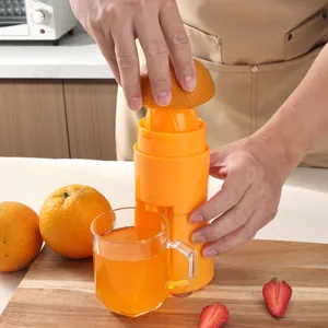 Manual orange juicer portable citrus press lemon squeezer for home kitchen use orange
