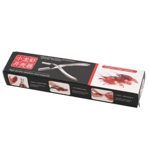 Stainless steel crayfish shell opener tool packaging box for easy seafood peeling and back opening