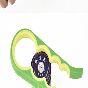 Multi-functional 4-in-1 jar opener tool with ergonomic grip for easy bottle cap opening.