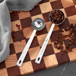 Cuillère Doseuse en Acier Inoxydable 304 pour Grains de Café Cuisson Assaisonnement Lait en Poudre