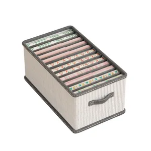 Boîte de rangement pliable pour vêtements et pantalons d'armoire avec compartiments.
