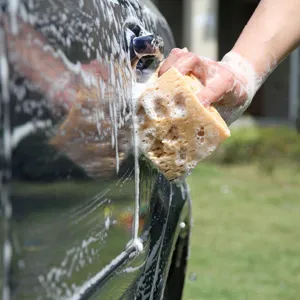 Extra large car wash sponge high density honeycomb absorbent sponge block for auto detailing cleaning