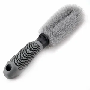 Brosse pour Jantes de Voiture Outil de Nettoyage de Pneus Outil de Nettoyage de Moyeux avec Manche en Plastique PP et Poils Denses