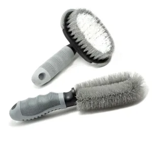Set di spazzole per la pulizia di cerchioni e pneumatici auto, setole morbide manico antiscivolo.
